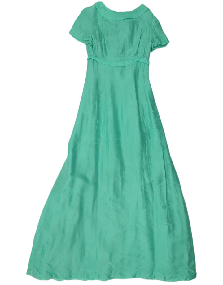 Vintage Dame Maxi Dress UK 8 Small Green