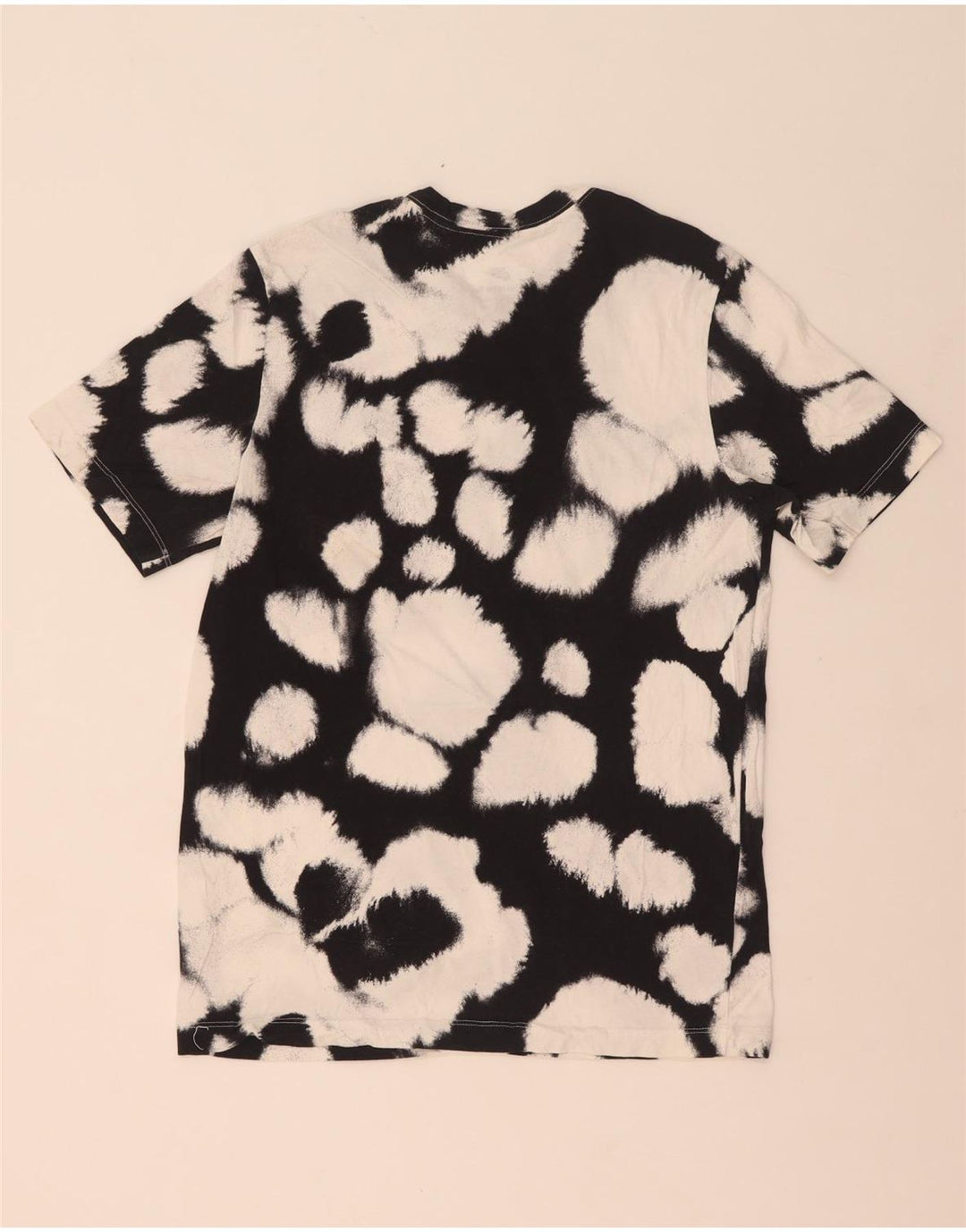 Nike Herre T-shirt Top Medium Sort Tie Dye Bomuld
