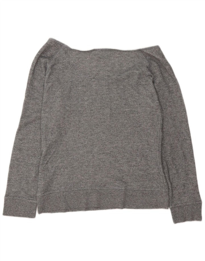 Hard Rock Cafe Dame Off Shoulder Sweatshirt Jumper UK 16 Large Grå