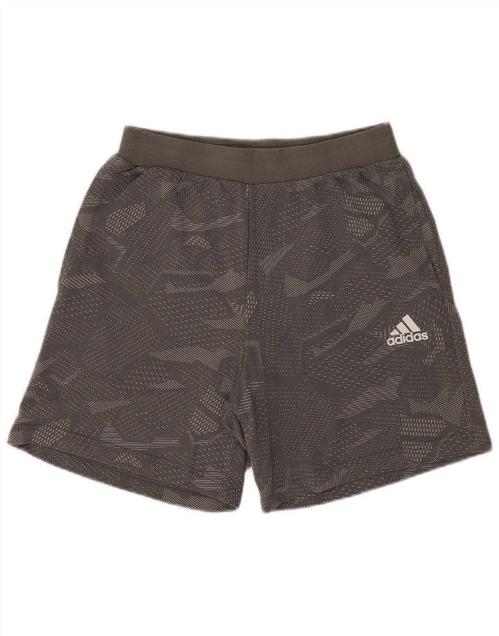 Adidas Herre Sportshorts Medium Grå Geometrisk Bomuld