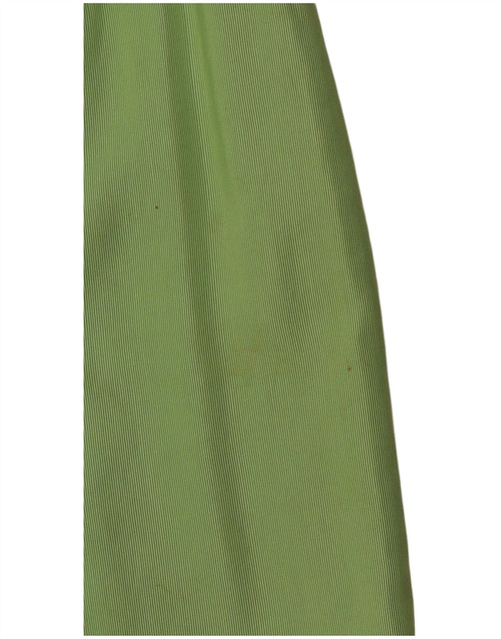 VINTAGE Blyantnederdel til kvinder IT 46 Large W30 Grøn nålestribet bomuld