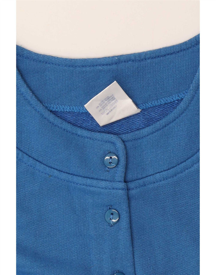 F.LLI Campagnolo Dame Grafisk Sweatshirt Jumper UK 14 Large Blue