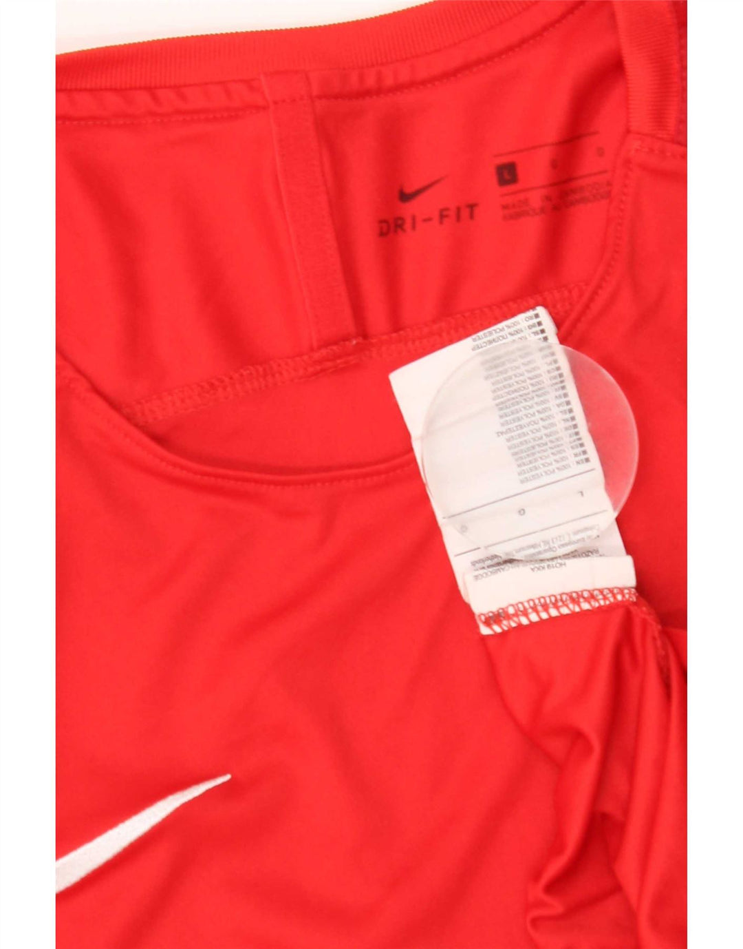 Nike Herre Dri Fit T-Shirt Top Stor Rød Polyester