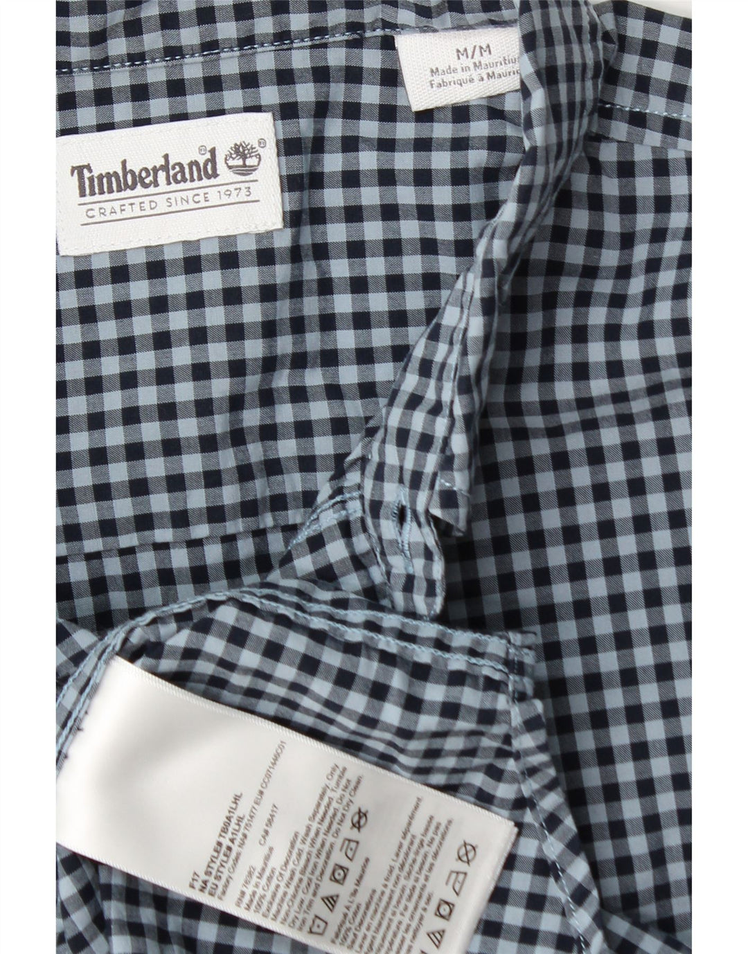 TIMBERLAND Herreskjorte Medium Marineblå Gingham Cotton