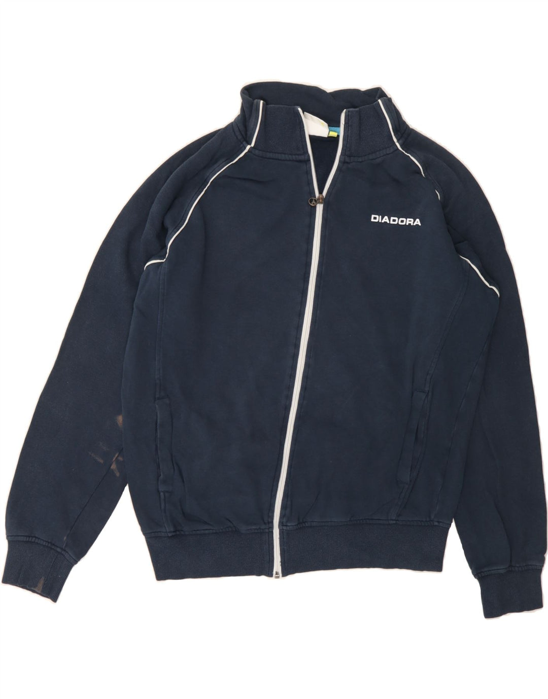 DIADORA Mens Tracksuit Top Jacket Large Navy Blue Cotton Vintage Diadora and Second-Hand Diadora from Messina Hembry 