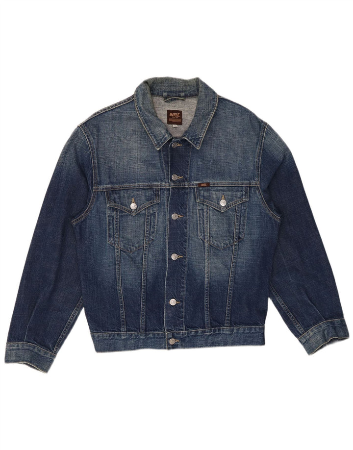 RIFLE Dame denimjakke UK 16 Large Blue Cotton
