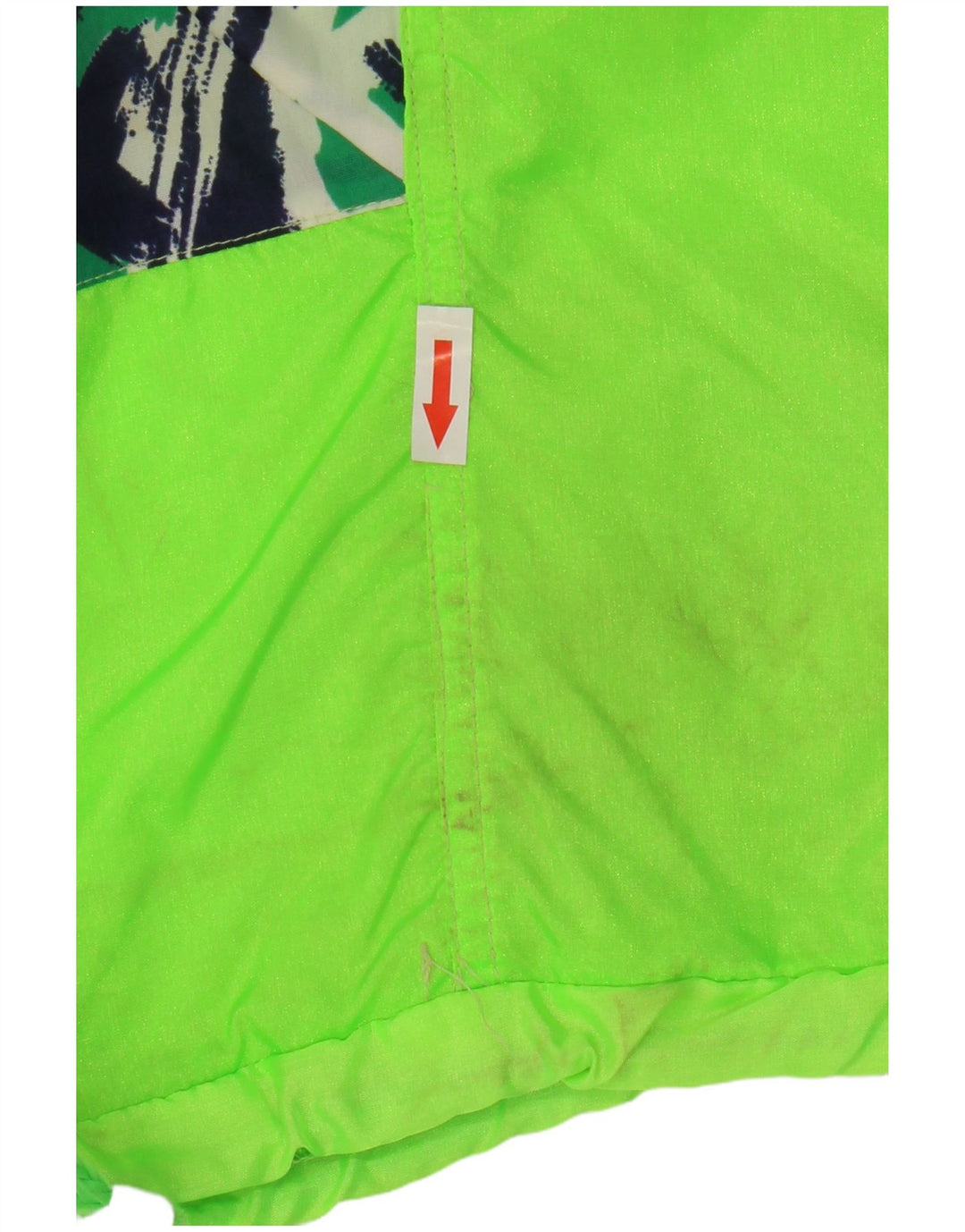 Vintage Herre Anorak Regnjakke UK 40 Stor Grøn Geometrisk Polyester
