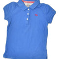 TOMMY HILFIGER Girls Polo Shirt 9-10 Years Blue Cotton | Vintage Tommy Hilfiger | Thrift | Second-Hand Tommy Hilfiger | Used Clothing | Messina Hembry 