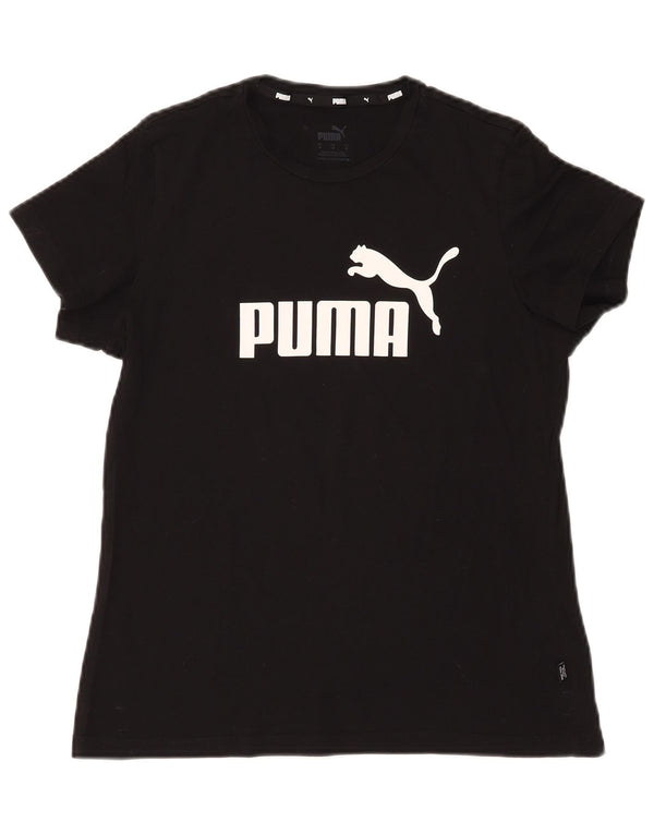 Puma Grafisk T-Shirt Top UK 14 Medium Sort