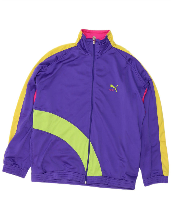Puma Træningsdragt til mænd Topjakke Medium Lilla Colourblock Polyester