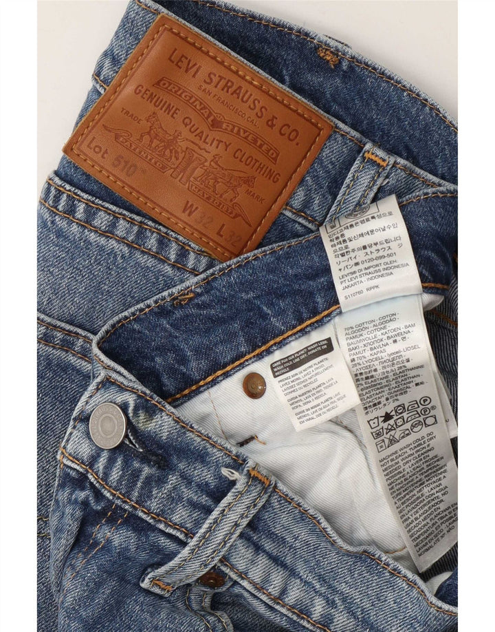 Levi's Dame 510 Skinny Jeans W32 L32 Blå Bomuld