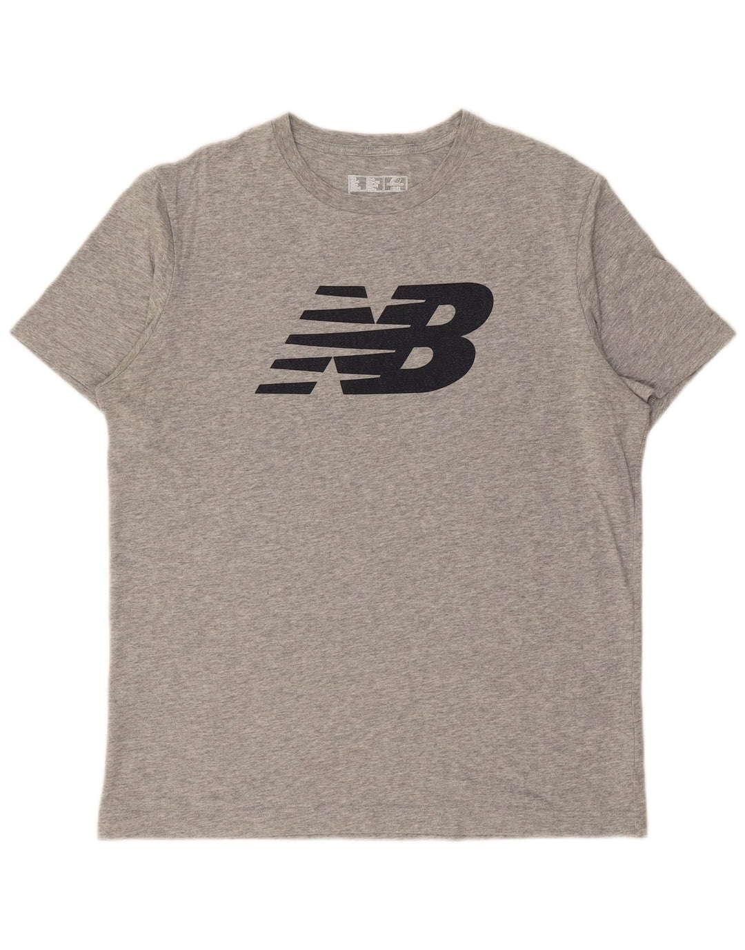 NEW BALANCE Herre grafisk T-shirt Top Stor grå Flecked Bomuld