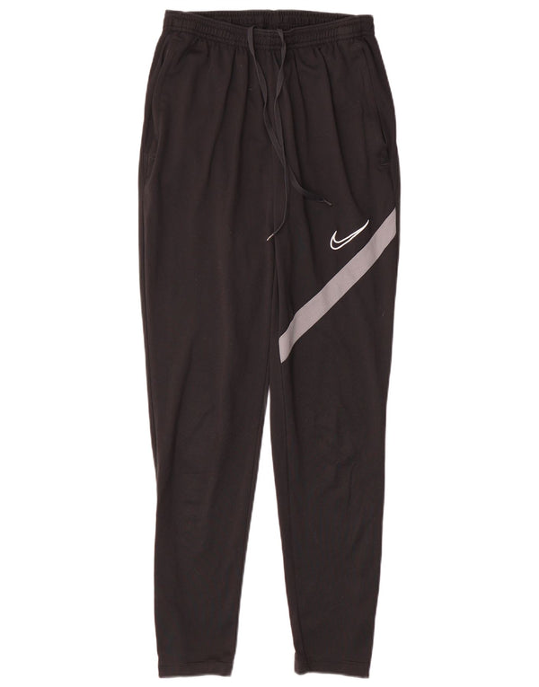Nike Mens Dri Fit Tracksuit Trousers Small Black Colourblock Polyester