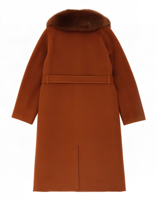 Herno Dame Overfrakke EU 50 2XL Brun Mohair