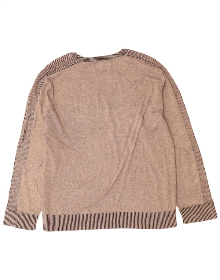 GUESS Herre grafisk V-hals sweater XL Grå