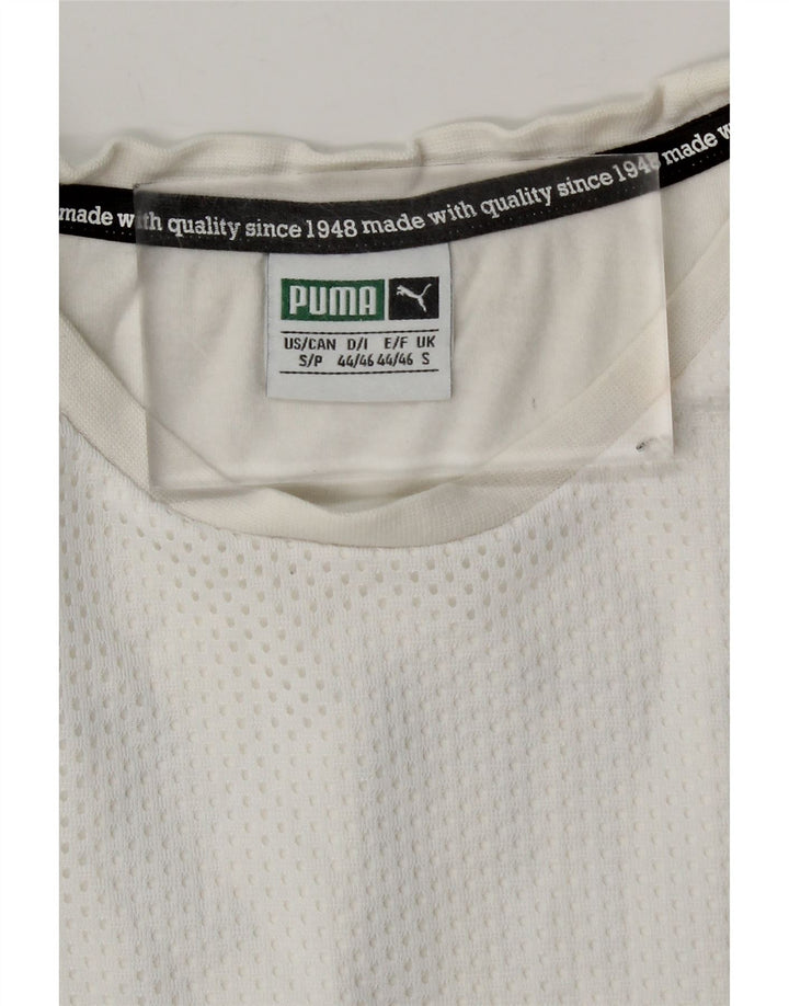 Puma Herre Grafisk T-Shirt Top Lille Hvid Polyester