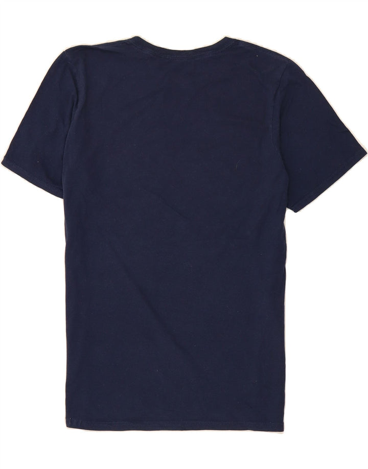 RUSSELL ATHLETIC Mens Graphic T-Shirt Top Medium Navy Blue Vintage Russell Athletic and Second-Hand Russell Athletic from Messina Hembry 