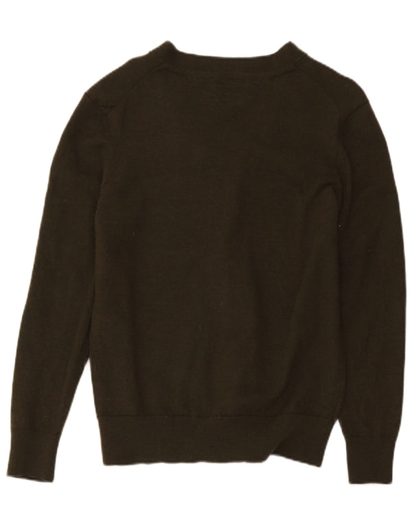Tommy Hilfiger Dame Cardigan Sweater UK 18 XL Khaki Wool