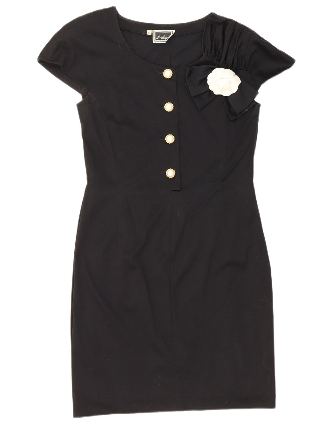 Luisa Spagnoli Dame Skede Kjole IT 44 Medium Sort Bomuld