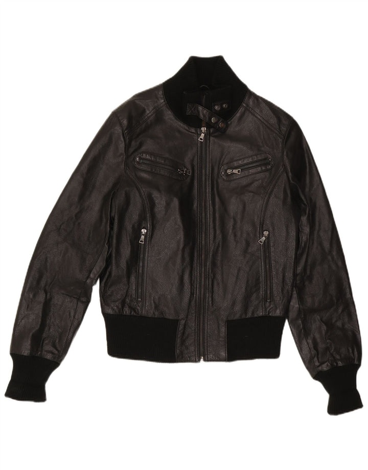 Conbipel Dame Crop Læderjakke IT 48 XL Sort