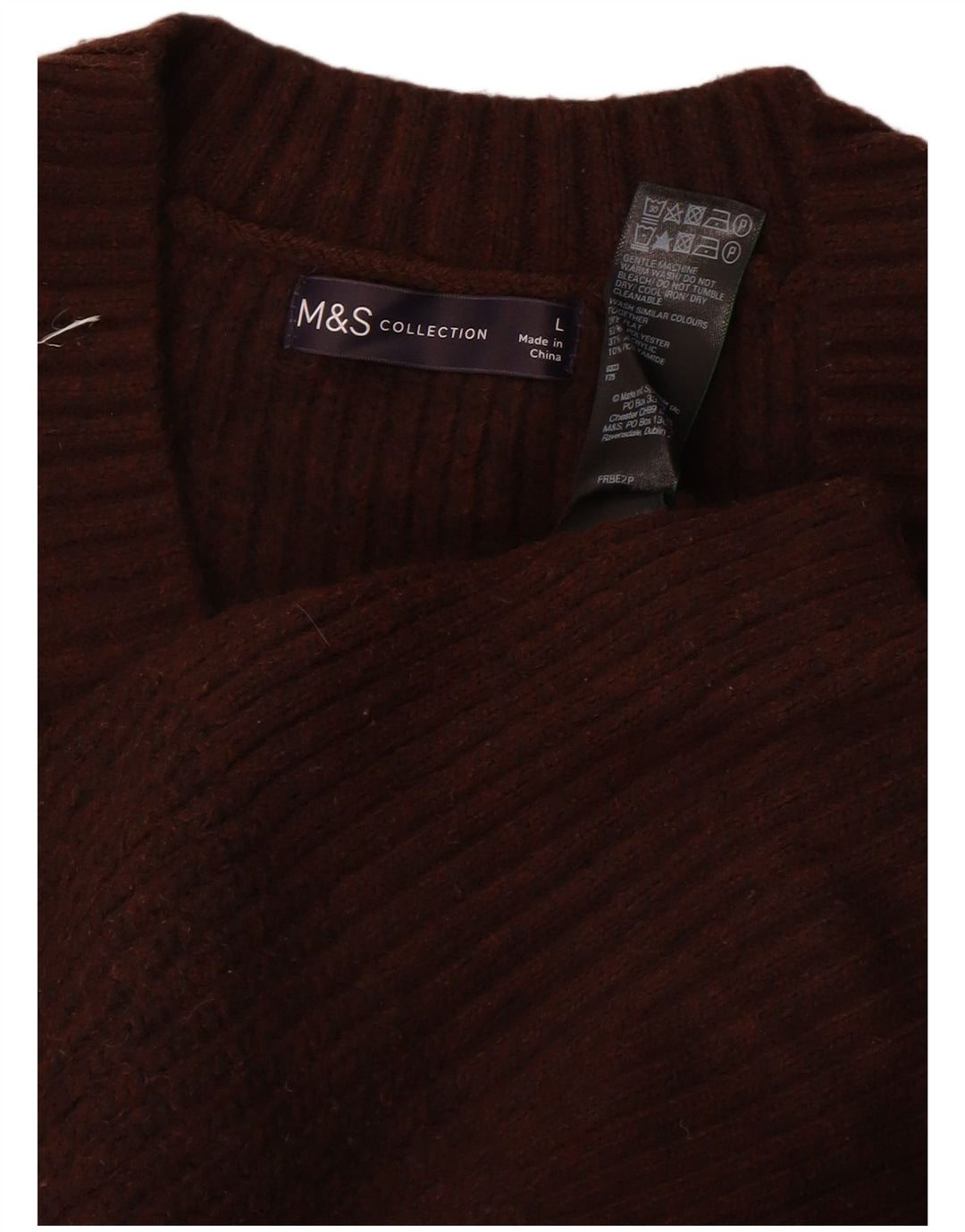Marks & Spencer Dame Vest Tank Top UK 16 Stor Brun Polyester