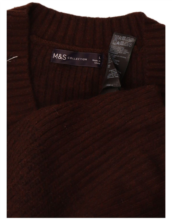 Marks & Spencer Dame Vest Tank Top UK 16 Stor Brun Polyester