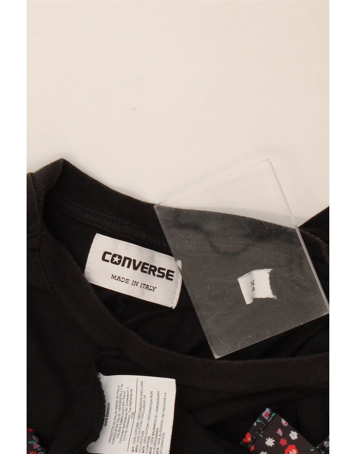 Converse Grafisk T-shirt til mænd XS Sort bomuld