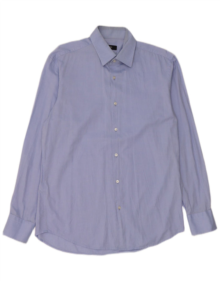 Hugo Boss Herre Regular Fit skjorte str. 39 Medium Blue Cotton