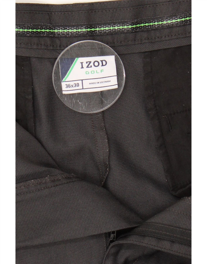 IZOD Mens Golf Straight Chino Trousers W36 L30 Black Polyester Vintage Izod and Second-Hand Izod from Messina Hembry 