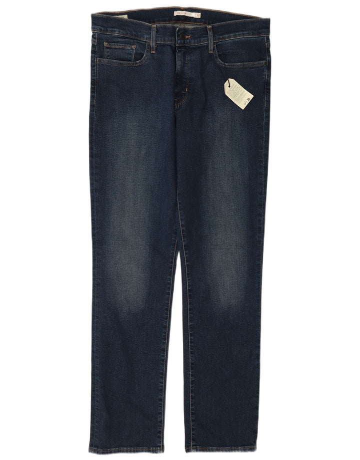 Levi's Dame 314 Shaping Straight Jeans W32 L32 Marineblå Bomuld