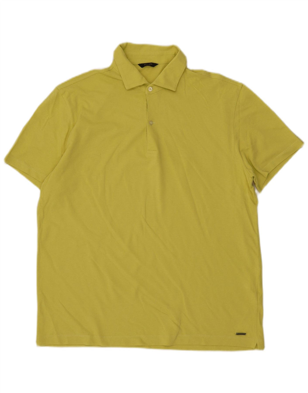 Massimo Dutti Herre Polo Shirt Stor Gul Bomuld