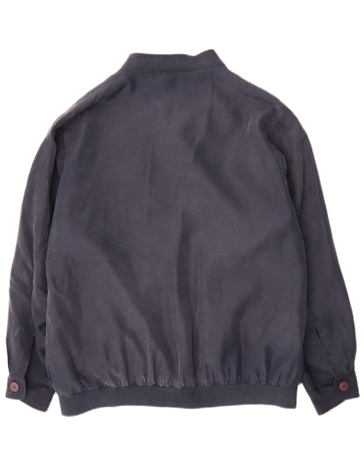 Spirit Herre Bomber Jacket UK 38 Medium Navy Blue Silke