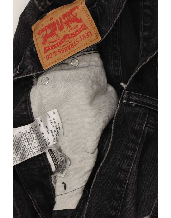 Levi's Straight Jeans til mænd W34 L34 Sort bomuld