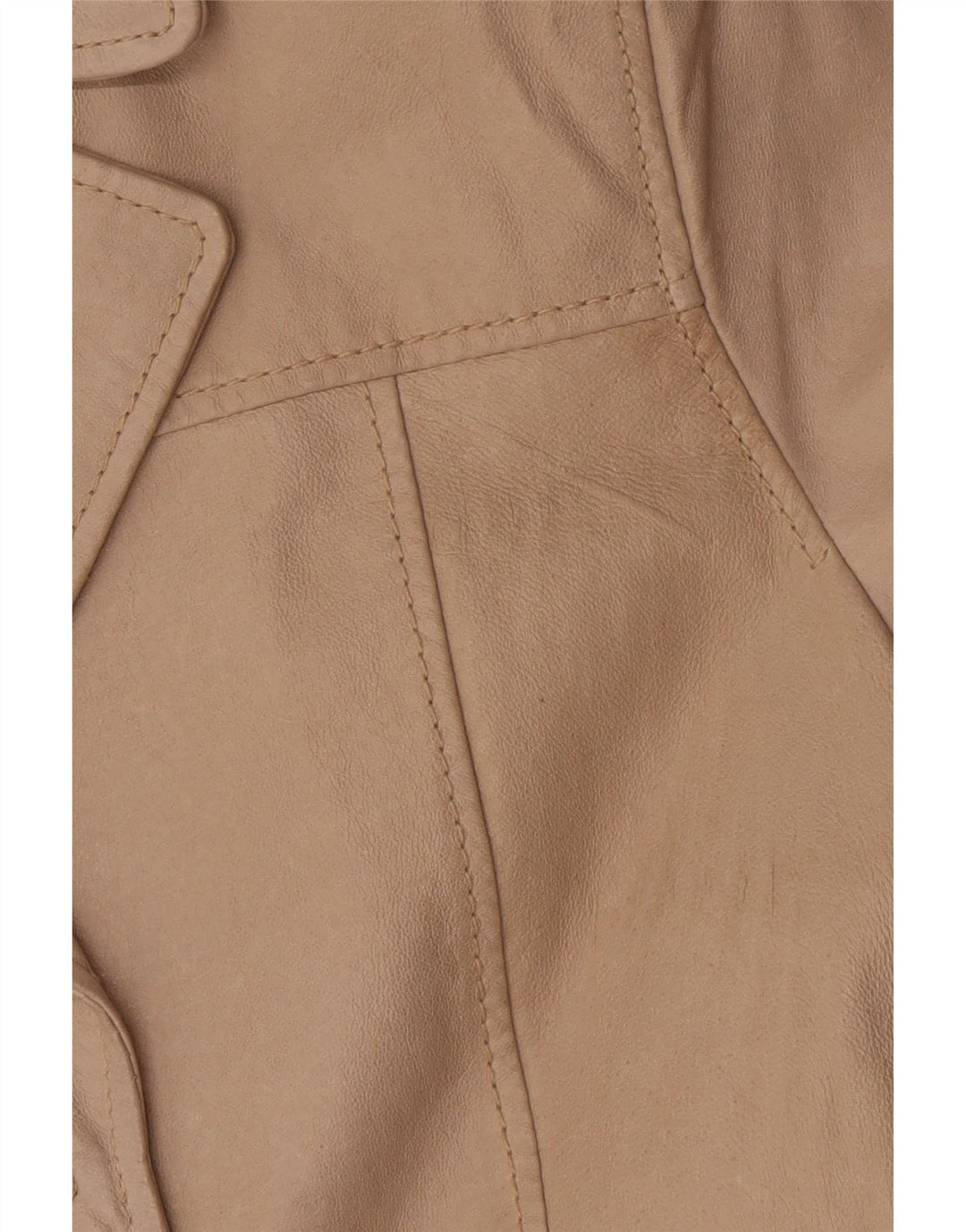 Conbipel Dame Læderjakke IT 42 Medium Beige Læder