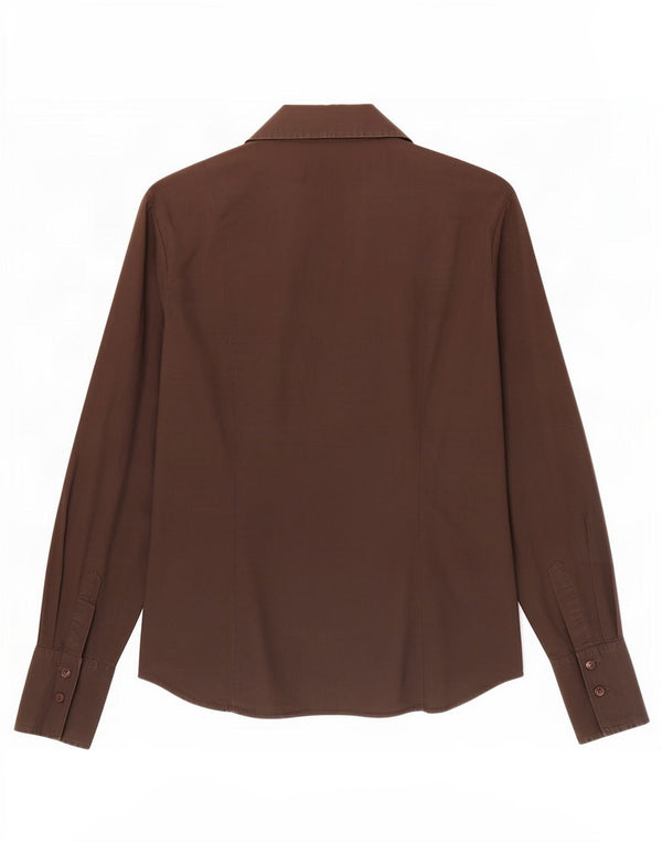 Benetton Dame Pullover Shirt UK 14 Medium Brun
