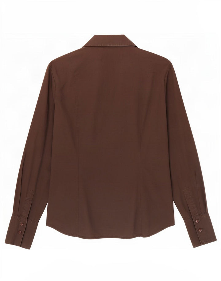 Benetton Dame Pullover Shirt UK 14 Medium Brun