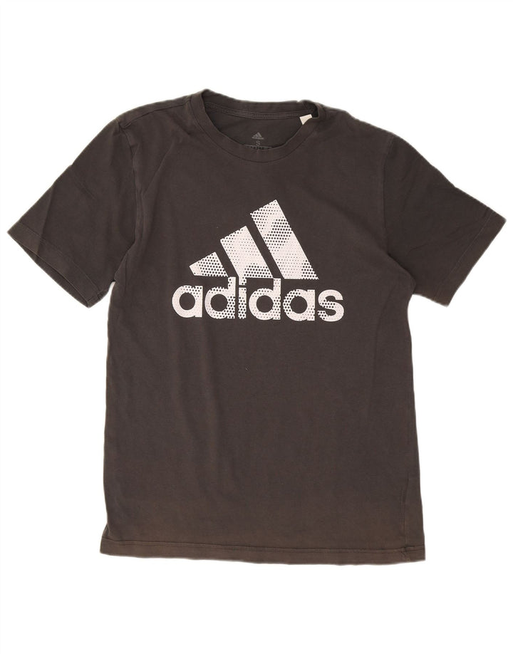 Adidas Herre Grafisk T-Shirt Top Lille Grå Bomuld