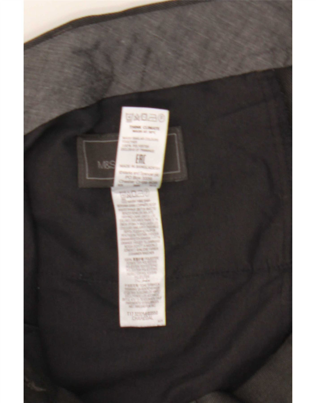 Marks & Spencer Herre Regular Fit Casual Bukser W38 L33 Grå Polyester