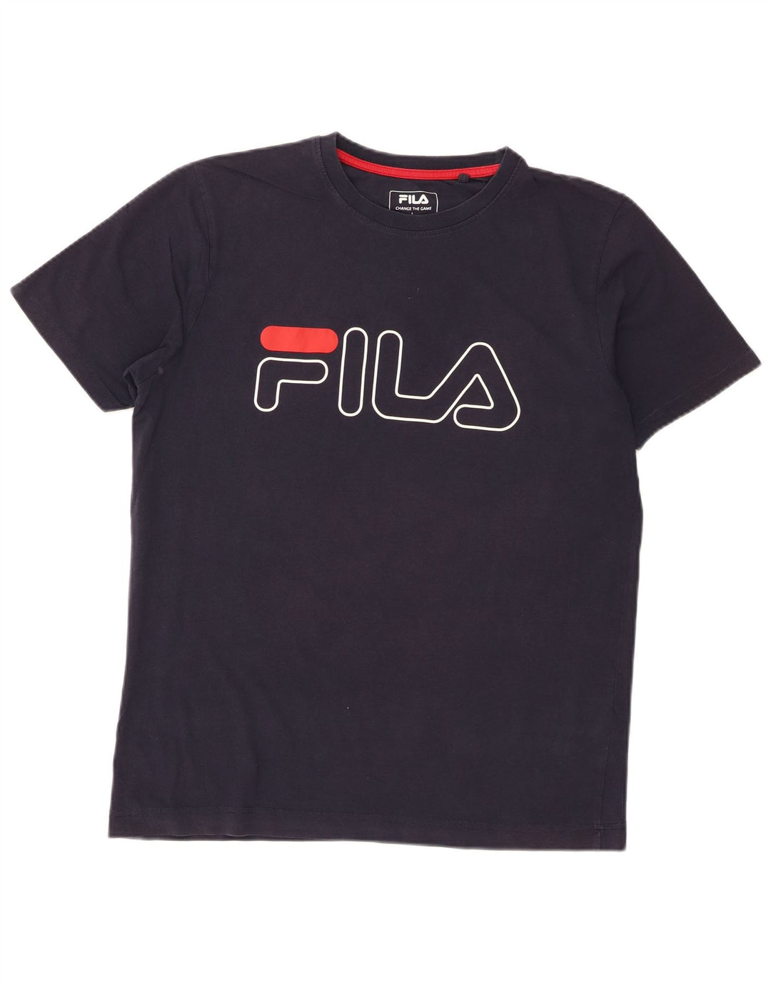 Fila Herre grafisk T-shirt Top Stor marineblå bomuld