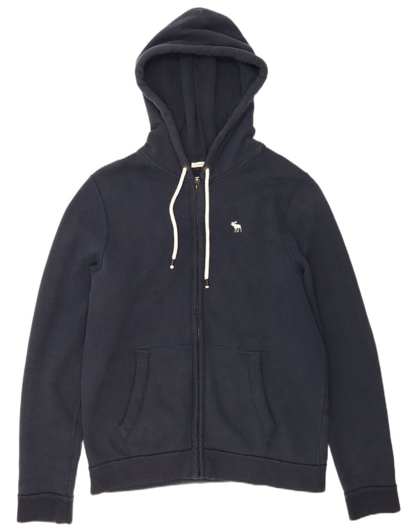 Abercrombie & Fitch Herre Muscle Zip Hoodie Sweater 2XL Navy Blue Bomuld