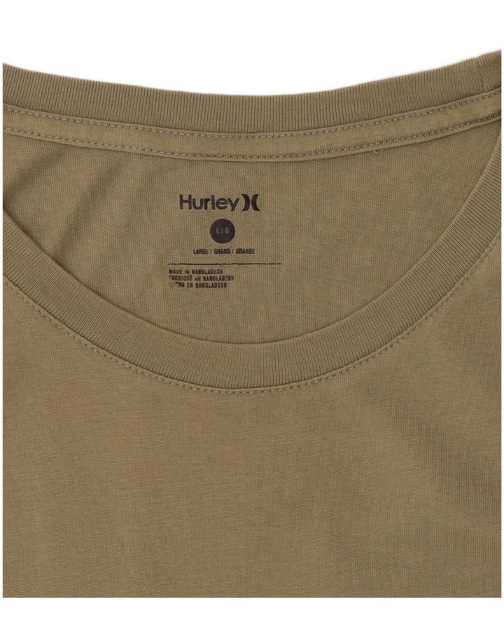 Hurley Herre Grafisk T-Shirt Top Stor Khaki