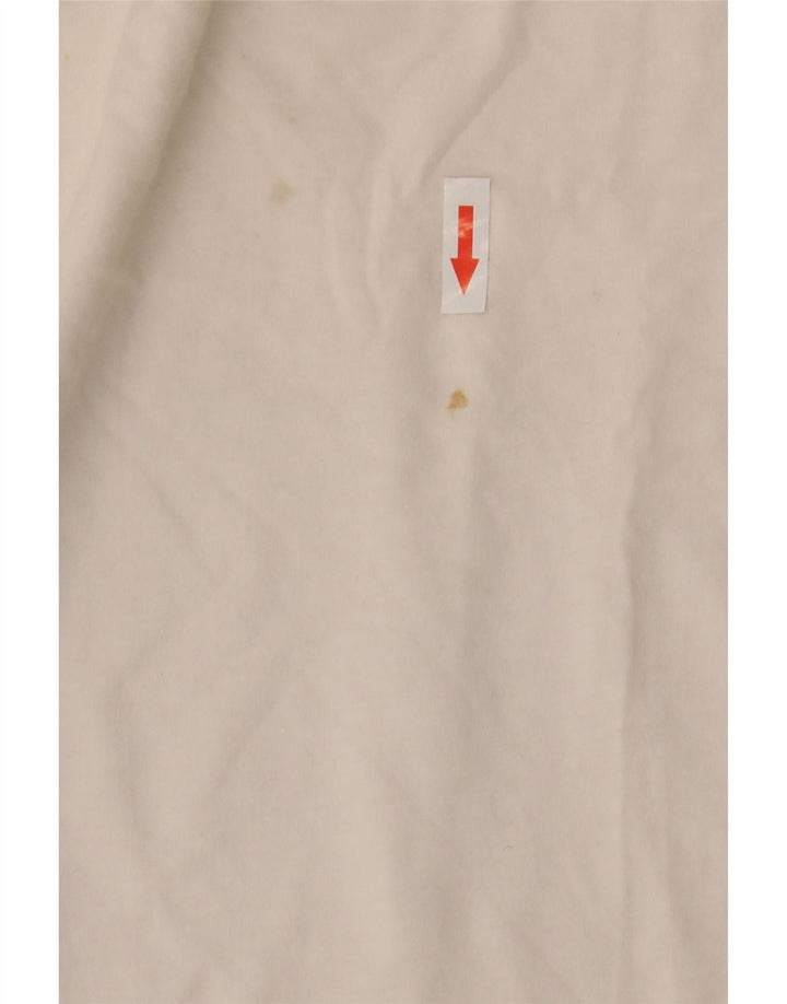 Datch Herre Muscle Graphic Top Langærmet UK 12 Medium White Colourblock