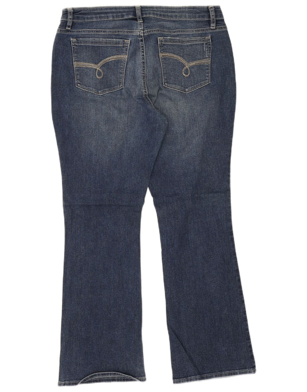 Lee Womens Riders Mid Rise Bootcut Jeans US 14 XL W34 L28 Blå Bomuld