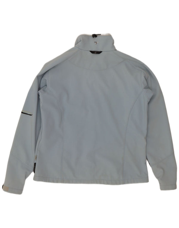Columbia Womens Interchange Windbreaker Jacket UK 16 Large Blue Colourblock