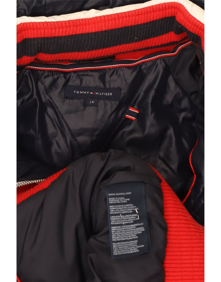 Tommy Hilfiger drenge grafisk polstret jakke 13-14 år Hvid Colourblock