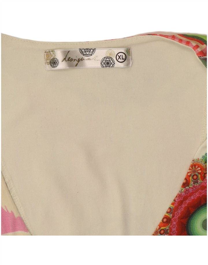 Desigual Dame Bluse Top UK 18 XL Flerfarvet Blomster