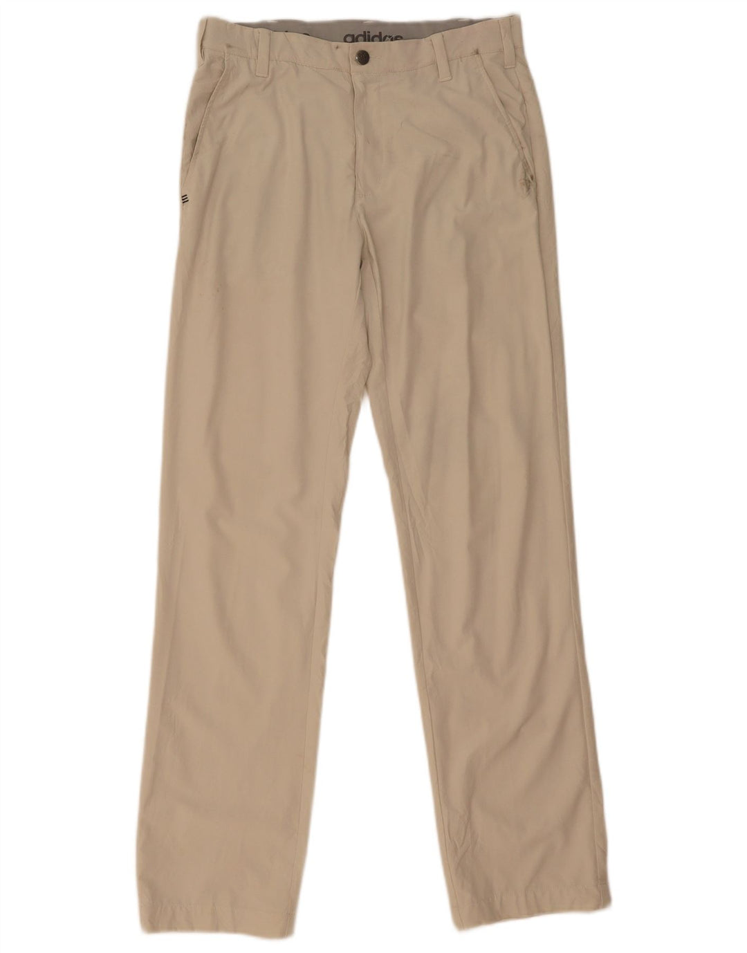 Adidas Straight Chino Bukser til mænd W30 L32 Beige Polyester