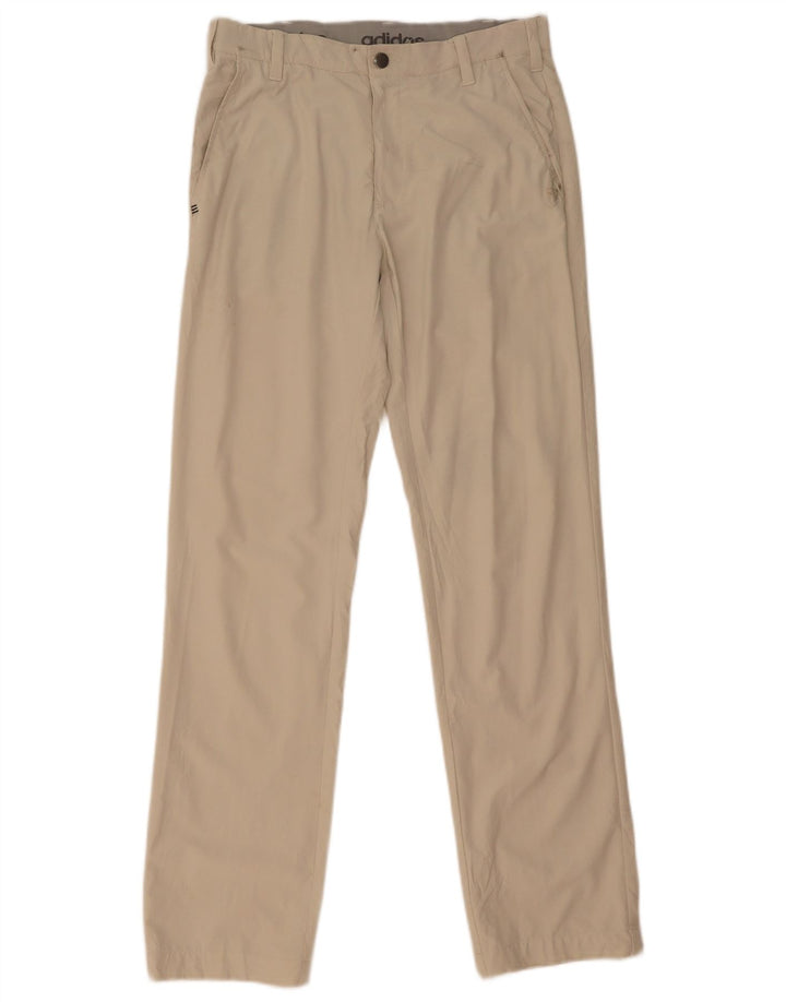 Adidas Straight Chino Bukser til mænd W30 L32 Beige Polyester