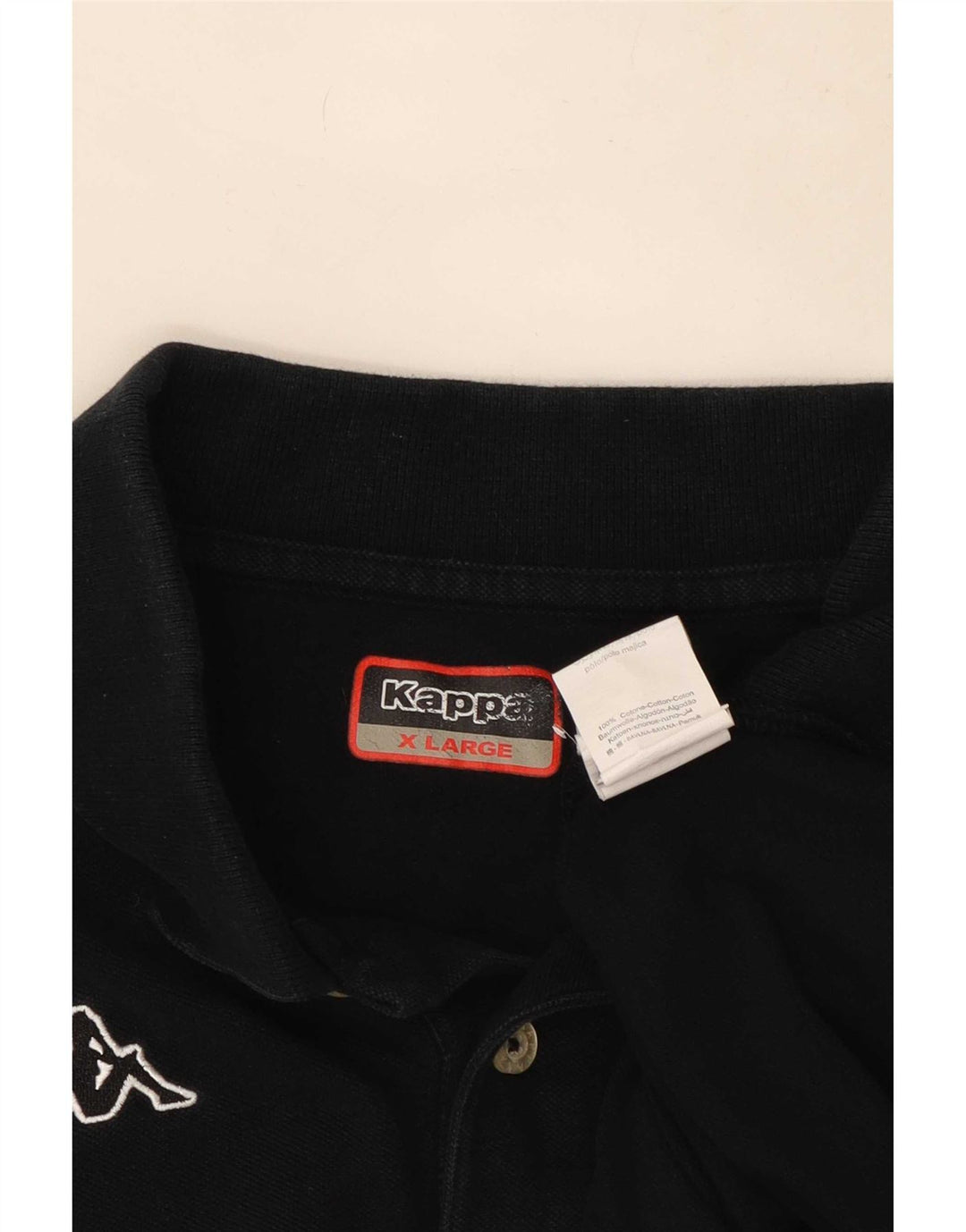 Kappa herre poloshirt XL sort bomuld