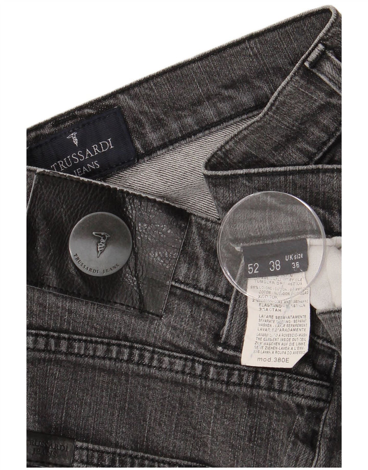 TRUSSARDI Straight jeans til mænd W36 L29 Grå bomuld